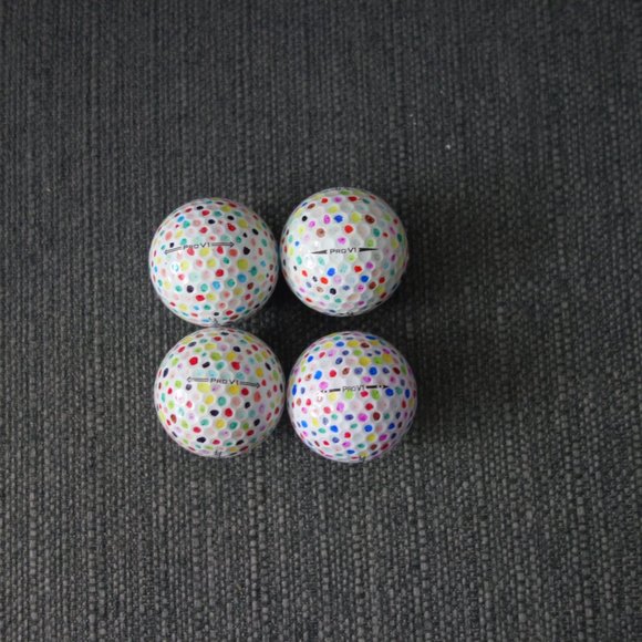 Four(4) Hand Designed Pre-Loved Titleist Pro VI Golf Balls with Collectable Box - Picture 10 of 16